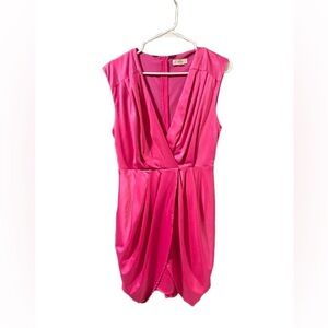 Entro Vibrant Pink Midi Dress